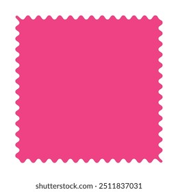 Spiral square pink color frame isolated on white background