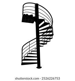 Spiral staircase design for home decoration, buildings, tourist attractions, cafes