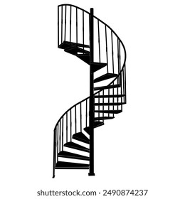 Spiral staircase for interior decoration