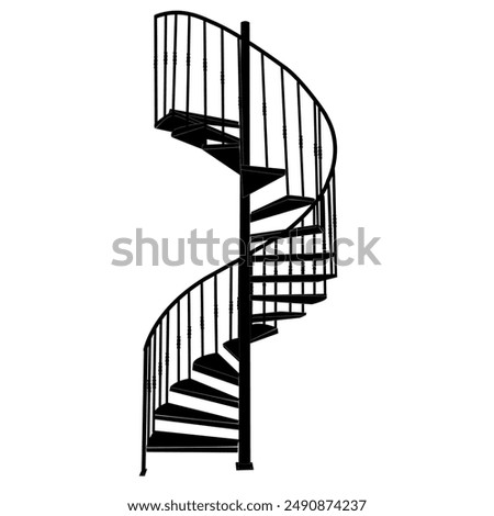 Similar – Image, Stock Photo spiral staircase, spiral staircase