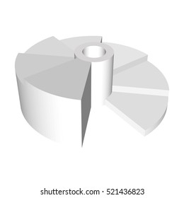 Spiral staircase isolated 3d. Vector illustration.