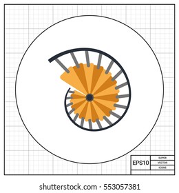 Spiral Staircase Vector Icon