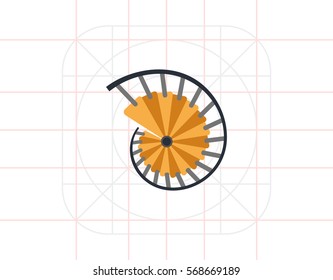 Spiral Staircase Vector Icon