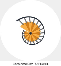 Spiral Staircase Vector Icon