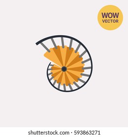 Spiral Staircase Vector Icon