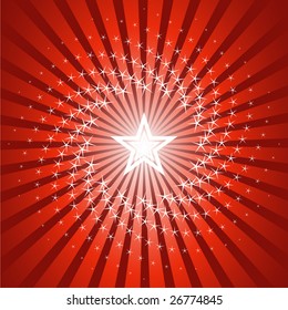 Spiral Star Burst Background