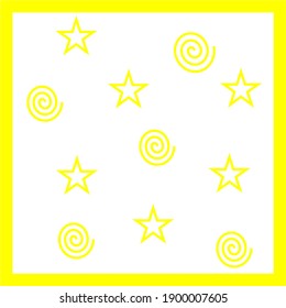 fondo con temática espiral y estrella - fondo vectorial