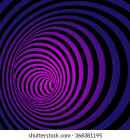 Spiral Striped Abstract Tunnel Background