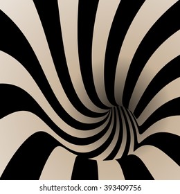 Spiral Striped Abstract Tunnel Background