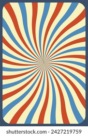 Spiral Stripes Retro Circus Background Wallpaper