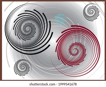 SPIRAL STYLE LOGO DESIGN IN TECH FORM IN BLACK WHITE,BACKGROUND GRADIENT SPIRAL