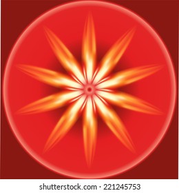 Spiral Summer Burst red Background