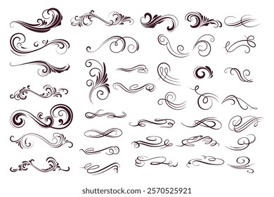 Spiral Swirl Decorative Flourish Divider Elements