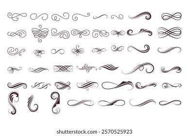 Spiral Swirl Decorative Flourish Divider Elements