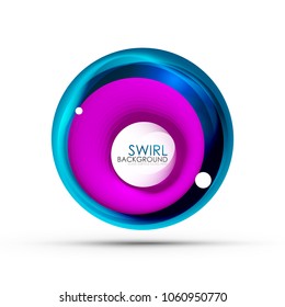 Spiral swirl flowing lines 3d vector abstract digital motion background design. Rotating concept. Vector illustration