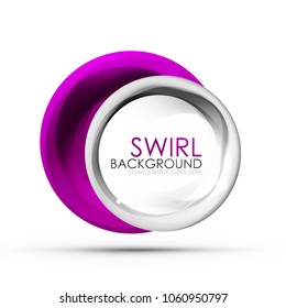 Spiral swirl flowing lines 3d vector abstract digital motion background design. Rotating concept. Vector illustration