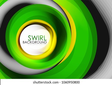 Spiral swirl flowing lines 3d vector abstract digital motion background design. Rotating concept. Vector illustration