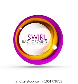 Spiral swirl flowing lines 3d vector abstract digital motion background design. Rotating concept. Vector illustration