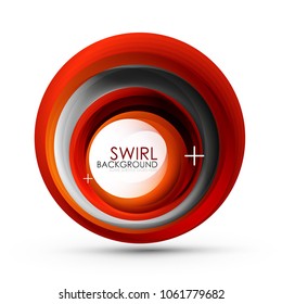 Spiral swirl flowing lines 3d vector abstract background. Vector illustration