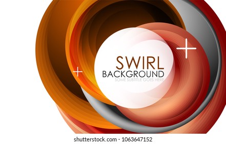 Spiral swirl flowing lines 3d vector abstract background. Vector illustration