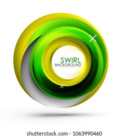 Spiral swirl flowing lines 3d vector abstract background. Vector illustration