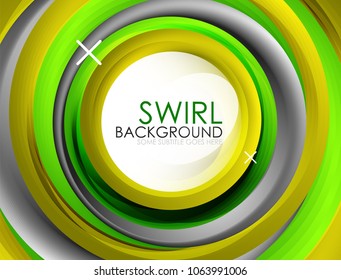 Spiral swirl flowing lines 3d vector abstract background. Vector illustration