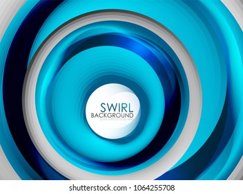 Diseño de fondo de movimiento digital abstracto vectorial en 3d de líneas de giro espiral. Concepto rotativo. Ilustración del vector