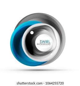 Spiral swirl flowing lines 3d vector abstract digital motion background design. Rotating concept. Vector illustration
