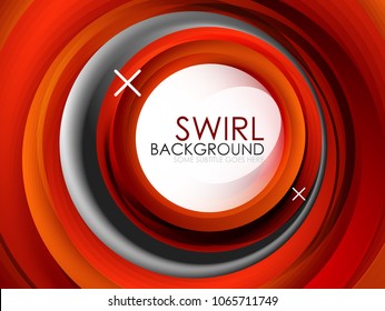 Spiral swirl flowing lines 3d vector abstract background. Vector illustration