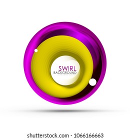 Spiral swirl flowing lines 3d vector abstract digital motion background design. Rotating concept. Vector illustration