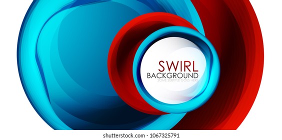 Spiral swirl flowing lines 3d vector abstract digital motion background design. Rotating concept. Vector illustration