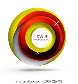 Spiral swirl flowing lines 3d vector abstract background. Vector illustration