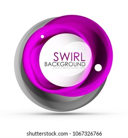 Spiral swirl flowing lines 3d vector abstract digital motion background design. Rotating concept. Vector illustration