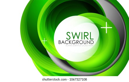 Spiral swirl flowing lines 3d vector abstract background. Vector illustration