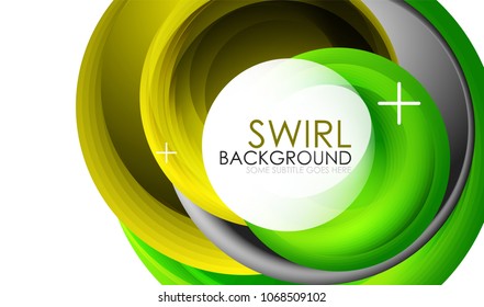 Spiral swirl flowing lines 3d vector abstract background. Vector illustration