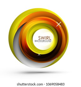 Spiralschwirl fließende Linien 3D, Vektorgrafik abstrakter Hintergrund. Vektorgrafik