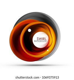 Spiral swirl flowing lines 3d vector abstract digital motion background design. Rotating concept. Vector illustration