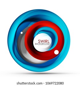 Spiral swirl flowing lines 3d vector abstract digital motion background design. Rotating concept. Vector illustration