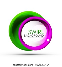 Spiral swirl flowing lines 3d vector abstract digital motion background design. Rotating concept. Vector illustration