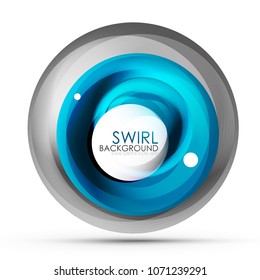 Spiral swirl flowing lines 3d vector abstract digital motion background design. Rotating concept. Vector illustration
