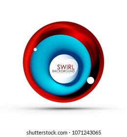 Spiral swirl flowing lines 3d vector abstract digital motion background design. Rotating concept. Vector illustration