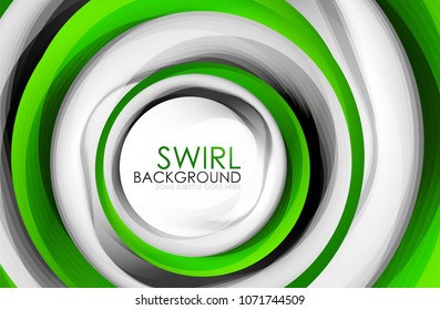 Spiral swirl flowing lines 3d vector abstract digital motion background design. Rotating concept. Vector illustration