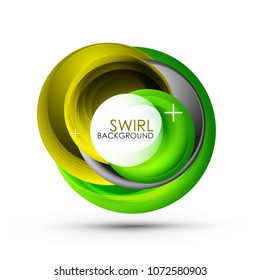 Spiral swirl flowing lines 3d vector abstract background. Vector illustration