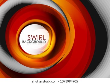 Espiral espiral fluxo linhas vetor 3d abstrato movimento digital projeto de fundo. Conceito de rotação. Ilustração vetorial