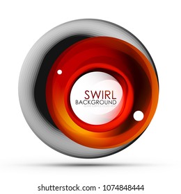 Spiral swirl flowing lines 3d vector abstract digital motion background design. Rotating concept. Vector illustration