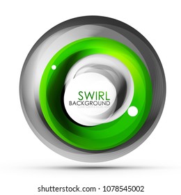 Spiral swirl flowing lines 3d vector abstract digital motion background design. Rotating concept. Vector illustration