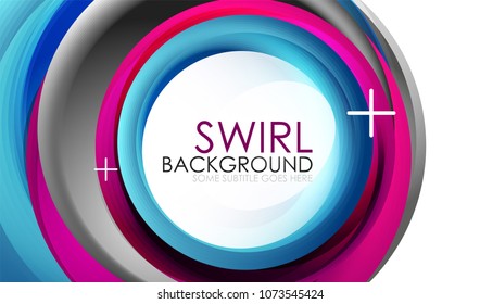 Spiral swirl flowing lines vector abstract background. Vector illustration
