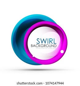 Spiral swirl flowing lines vector abstract digital motion background design. Rotating concept. Vector illustration