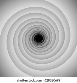 spiral swirl hypnotic with shadow vector illustration