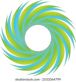 	
Spiral and swirl motion twisting circles objects design elements